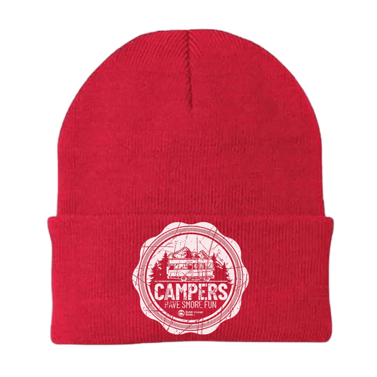 Camping Seal Embroidered Beanie