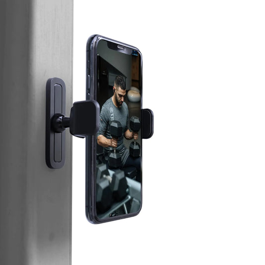 Portable Magnetic Phone Holder for Gym 360 Degree Adjustable Phone Stand