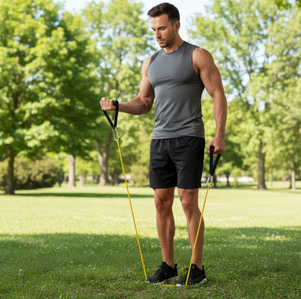 VELLIZ Premium Resistance Band pack- with Complete Accessories