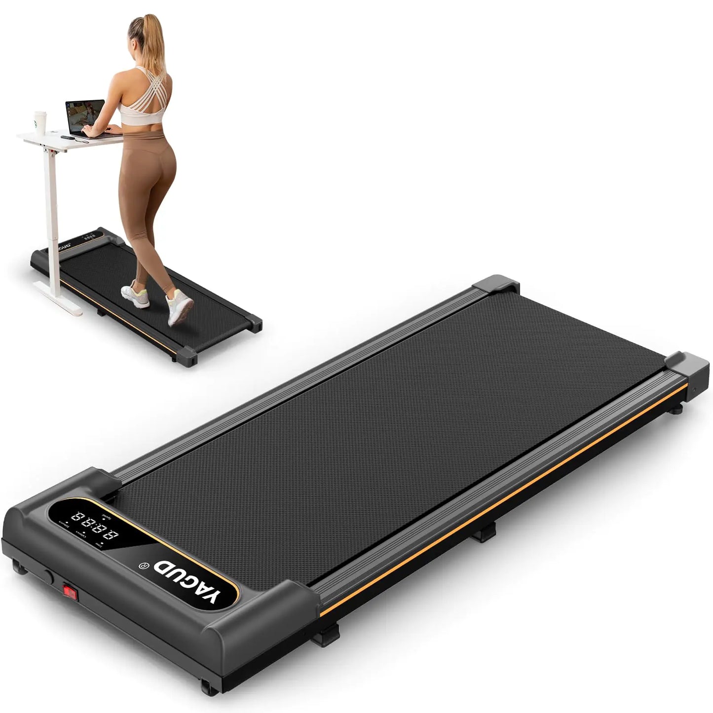VELLIZ Yagud Under Desk Walking Treadmill with Remote Control (SALE ENDS AT MIDNIGHT)