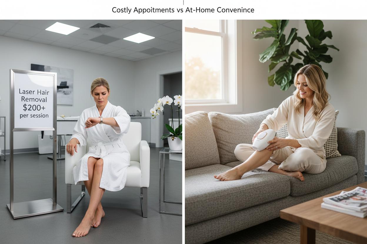 Laser Hair Removal Comparison - Clinic vs VELLIZ SilkLight Pro