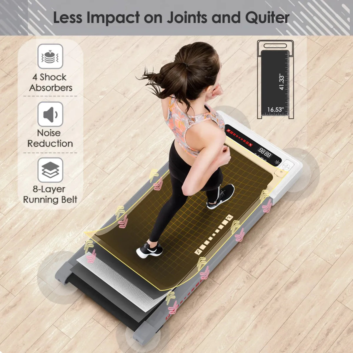 Portable Mini Treadmill - Under Desk Walking Pad for Home & Office