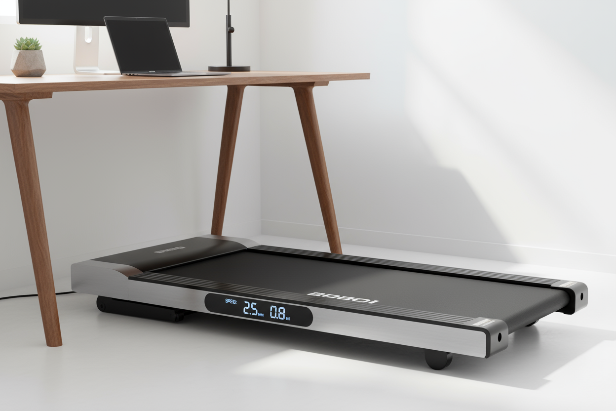 portable treadmill under table