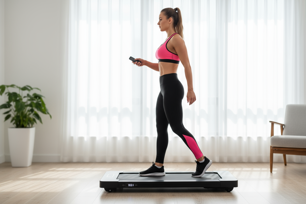 Woman on Walking Pad